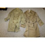 TWO VINTAGE MILITARY OVERCOATS