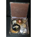 A BOX OF VINTAGE POWDER COMPACTS