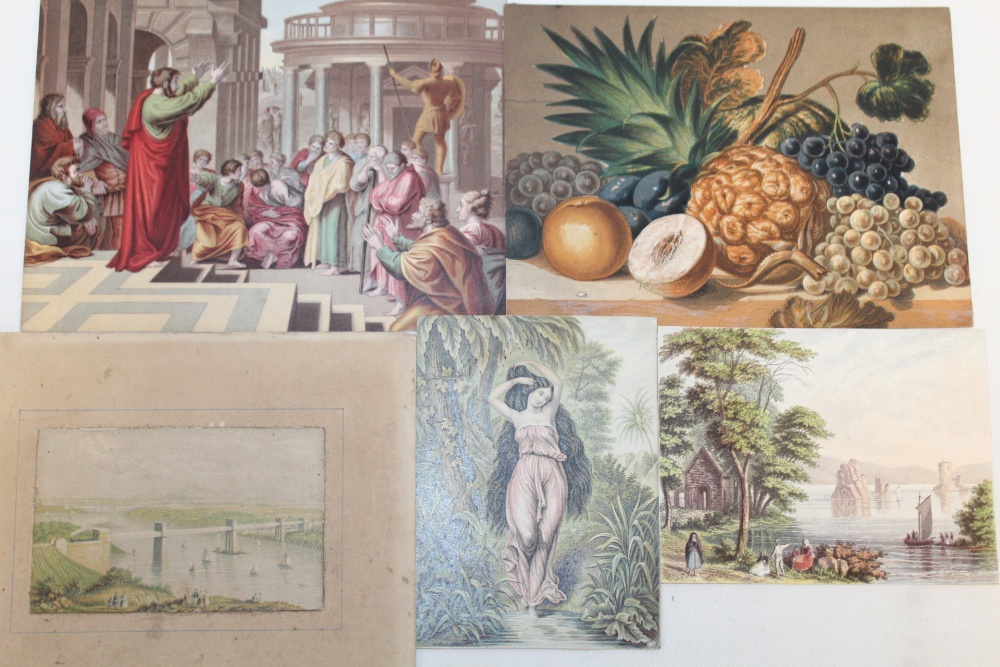 A DRAWER OF ANTIQUE AND VINTAGE UNFRAMED ENGRAVINGS AND PRINTS ETC. TO INCLUDE MINIATURE EXAMPLES, - Image 6 of 6