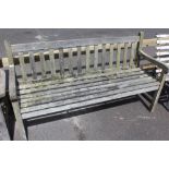 A WOODEN GARDEN BENCH W-152 CM