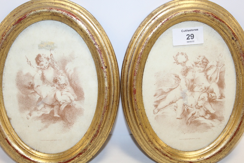 A QUANTITY OF UNFRAMED WATERCOLOURS, ENGRAVINGS AND PRINTS, TOGETHER WITH TWO OVAL FRAMED CHERUBIC - Image 2 of 7