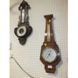 TWO VINTAGE BAROMETERS TO INCLUDE AN ART DECO EXAMPLE