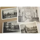 A DRAWER OF ANTIQUE AND VINTAGE UNFRAMED ENGRAVINGS AND PRINTS ETC. TO INCLUDE BUILDING STUDIES,
