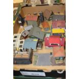 TWO TRAYS OF MODEL RAILWAY BUILDINGS