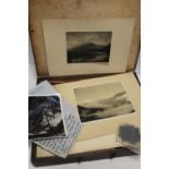 CECIL J NOKE - A COLLECTION OF UNFRAMED SIGNED PHOTOGRAPHS AND PRINTS OF LANDSCAPES, SCULPTURES ETC.