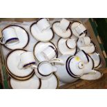 A TRAY OF SPODE Y5783-C KNIGHTSBRIDGE CHINA TO INCLUDE A TEAPOT