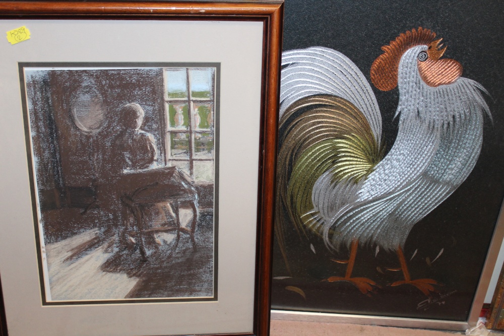 A LARGE QUANTITY OF FRAMED OIL PAINTINGS, WATERCOLOURS, PRINTS AND FRAMES ETC. - Image 3 of 5