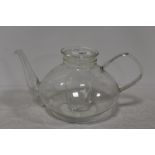 A SCHOTT&GEN MAINZ JENAER GLASS TEAPOT