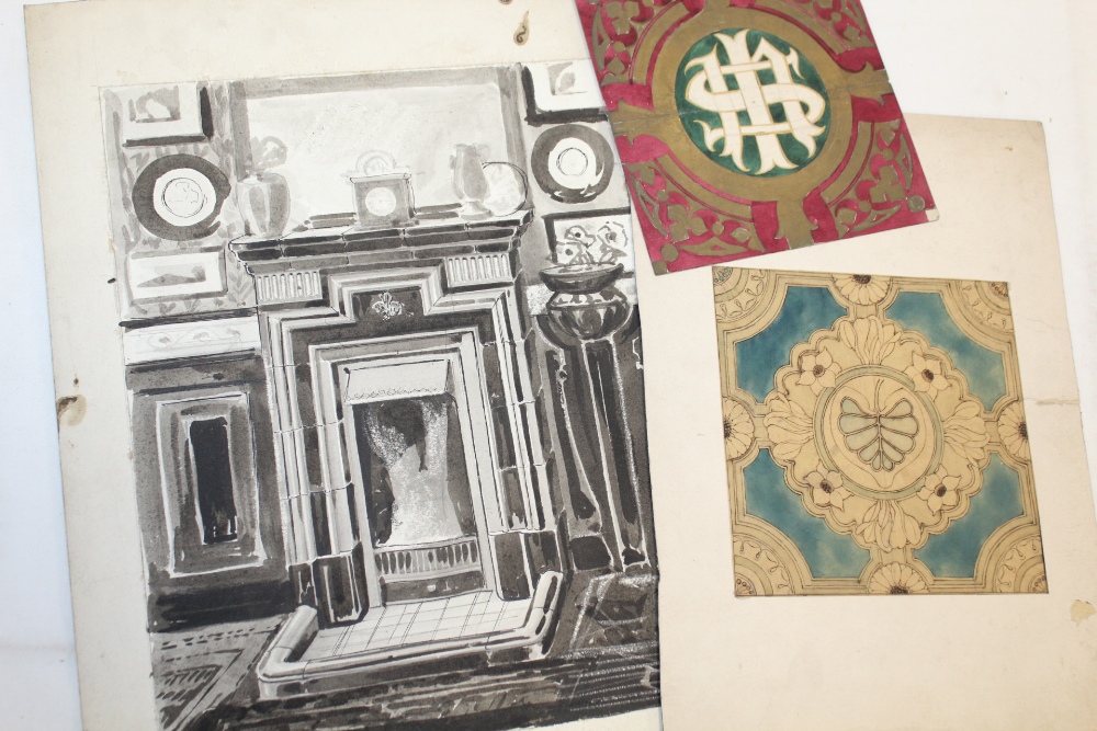 A DRAWER OF ANTIQUE AND VINTAGE UNFRAMED WATERCOLOURS AND PENCIL SKETCHES ETC. TO INCLUDE INTERIOR - Image 5 of 5