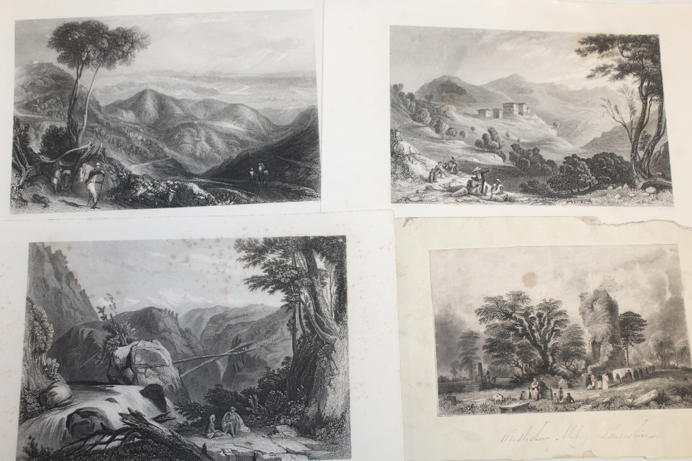 A DRAWER OF ANTIQUE AND VINTAGE UNFRAMED ENGRAVINGS AND PRINTS ETC. TO INCLUDE MINIATURE EXAMPLES, - Image 4 of 6