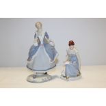 TWO ROYAL DUX LADY FIGURES TO INCLUDE A MATTE FINISH EXAMPLE