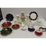 A COLLECTION OF COALPORT CERAMICS TO INCLUDE A COALBROOKDALE VASE, CUPS AND SAUCERS ETC.