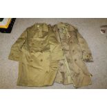 TWO VINTAGE MILITARY OVER COATS