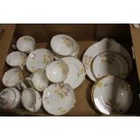 A TRAY OF ROYAL ALBERT CUPS AND SAUCERS