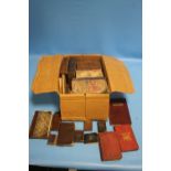 A BOX OF ANTIQUARIAN MINIATURE AND POCKET SIZE BOOKS TO INCLUDE OXFORD ALMANAC 1730, BRICES