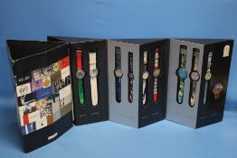 A SWATCH OLYMPIC GAMES WATCH COLLECTION IN ORIGINAL DISPLAY PACKAGING FROM THE 1995 ATLANTA GAMES