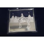 A CASE 1977 QUEENS JUBILEE 925 SILVER INGOT (APPROX W 120 GR)