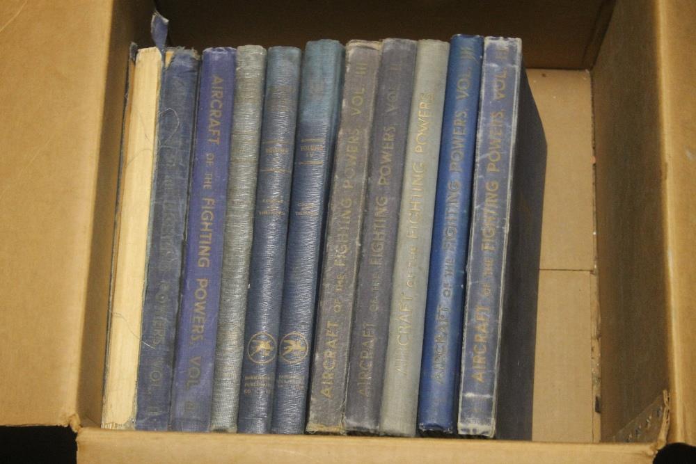 A TRAY OF BOOKS RELATING TO AIRCRAFTS