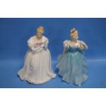 TWO ROYAL DOULTON FIGURINES "ENCHANTMENT AND DENISE"