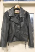 A LEATHER CYCLE JACKET