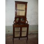 AN EDWARDIAN INLAID CORNER UNIT