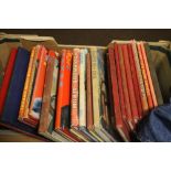 A TRAY CONTAINING 25 VINTAGE FILM BOOKS MAINLY 1950'S