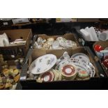 TWO TRAYS OF CERAMICS TO INCLUDE PART TEASETS TO INCLUDE PARAGON (TRAYS NOT INCLUDED)