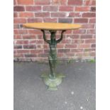 A 20TH CENTURY ART DECO / EGYPTIAN REVIVAL TABLE BASE, the cast iron base depicting a female