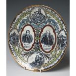 A WOOD & SONS COMMEMORATIVE PLATE FOR 'PRIMITIVE METHODIST CENTENARY 1807 - 1907', Dia. 25 cm