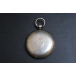 A HALLMARKED SILVER FULL HUNTER PAIR CASE POCKET WATCH, working capacity unknown, very much A/F with