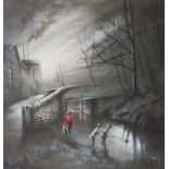 BOB BARKER (XX). 'Team Work', signed lower right, No 21/25, giclee on canvas, framed, certificate of