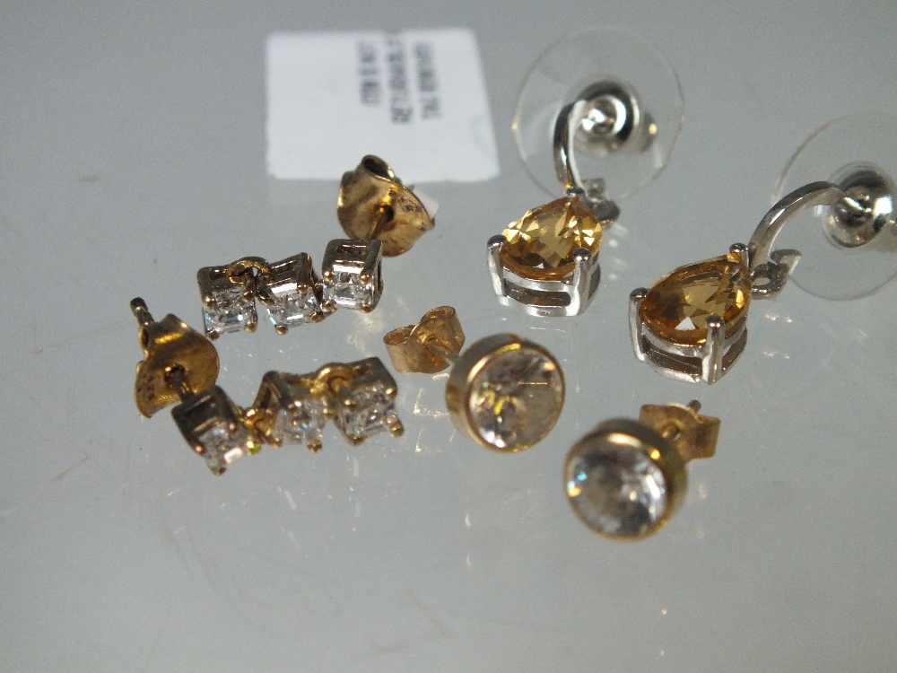 A COLLECTION OF MODERN SILVER EARRINGS, to include QVC Diamonique examples (Approx 45) - Image 3 of 8