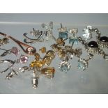 A COLLECTION OF MODERN SILVER EARRINGS, to include QVC Diamonique examples (Approx 45)