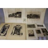 A QUANTITY OF ETCHINGS AND LITHOS ETC., various subjects and artists to include ROSA BONHEUR, J.B.