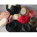 A COLLECTION OF LADIES VINTAGE HATS, various styles and periods to include examples by Jenny,