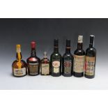 7 BOTTLES OF ASSORTED SHERRY AND LIQUEURS TO INCLUDE 1 BOTTLE OF GRAND MARNIER, mid shoulder, 1