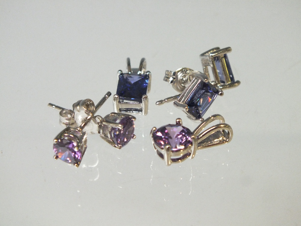 A COLLECTION OF MODERN SILVER EARRINGS, to include QVC Diamonique examples (Approx 45) - Image 5 of 8