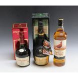 1 BOXED 1 LITRE BOTTLE OF COURVOISIER VSOP, together with 1 boxed 70cl bottle of Courvoisier Luxe