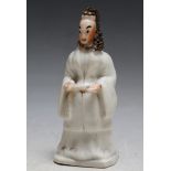 A NOVELTY PORCELAIN SCENT BOTTLE, modelled as an oriental figure, H 12 cm