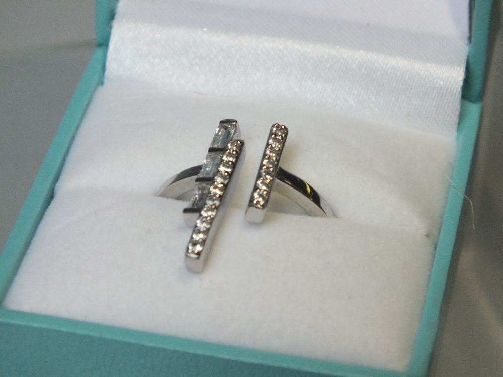 A COLLECTION OF MODERN SILVER JEWELLERY ITEMS, to include QVC Diamonique examples, comprising a - Image 2 of 6