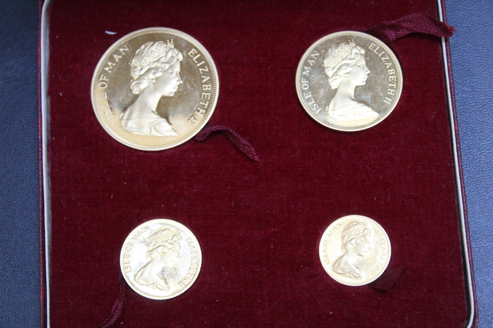 A GOLD POBJOY ISLE OF MAN LIMITED EDITION COIN SET, with certificate for set number 146,