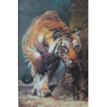 ROLF HARRIS (b.1930). 'Tiger Out of the Jungle', signed lower right, No 16/20, artist proof,
