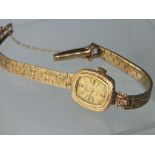 A HALLMARKED 9 CARAT GOLD ROTARY 21 JEWEL WRIST WATCH, approx weight 18.6g, Dia 1.5 cmCondition