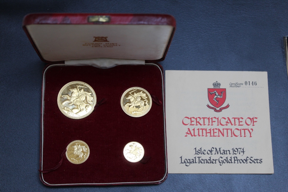 A GOLD POBJOY ISLE OF MAN LIMITED EDITION COIN SET, with certificate for set number 146, - Image 2 of 3