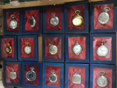 A BOX OF MODERN BOXED POCKET WATCHES