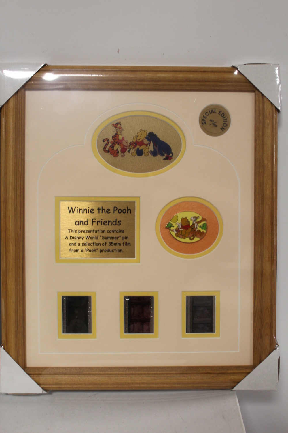 TWO FRAMED AND GLAZED WINNIE THE POOH INTEREST 35MM FILM DISPLAYS - Image 3 of 3