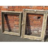TWO ANTIQUE GILT PICTURE FRAMES - REBATE H 77 CM X W 56 CM AND H68 CM X W 58 CM - A/F