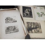 A TRAY OF UNFRAMED ENGRAVINGS AND PRINTS ETC TO INCLUDE BIBLICAL SCENES, FIGURE STUDIES ETC