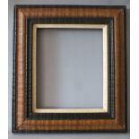 A LATE 19TH / EARLY 20TH CENTURY DUTCH PART EBONISED FRAME WITH SLIP, frame W 8 cm, slip rebate 32 x