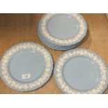 A SET OF SIX WEDGWOOD QUEENSWARE DINING PLATES